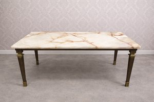 Konferenční stolek s mramorovou deskou