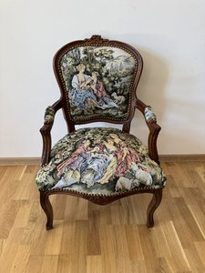 Stylové křesílko s motivem venkovské idyly, cena za ks