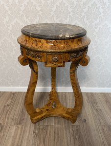 Stolek z kořenice s mramorem, cena za ks