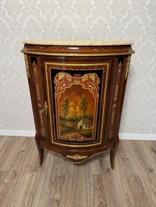 Rohová komoda s malovaným panelem, cena za ks