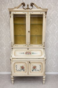 Benátský malovaný sekretář s nástavbou