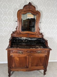 Starožitýá toaletní stolek s mramorovou deskou Starožitýá toaletní stolek s mramorovou deskou