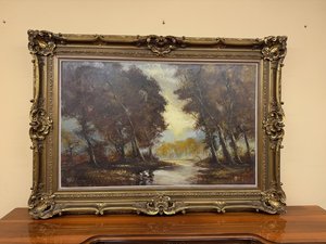 Obraz, dřevěný rám, signovaný E. Lammers