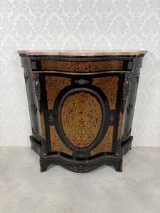 Komoda s mramorovou deskou ve francouzském stylu Boulle, Itálie 1950