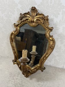 Nástěnný svícen se zrcadlem, cena za ks - zamluveny 2 ks